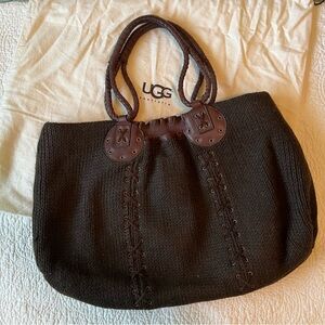Ugg Wool + Leather Large Tote Bag